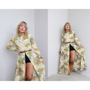 1970's Vintage Paradise Hawaii Maxi Festival Dress ~ Women's SM MD ~ 70's Floral